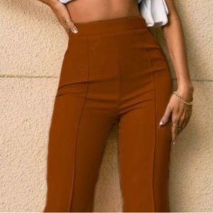 Women’s High Waist Cross Waist  Seam Dress Pants Leggings